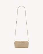 YSL Gaby Chain Phone Holder in Quilted Suede - Image 5